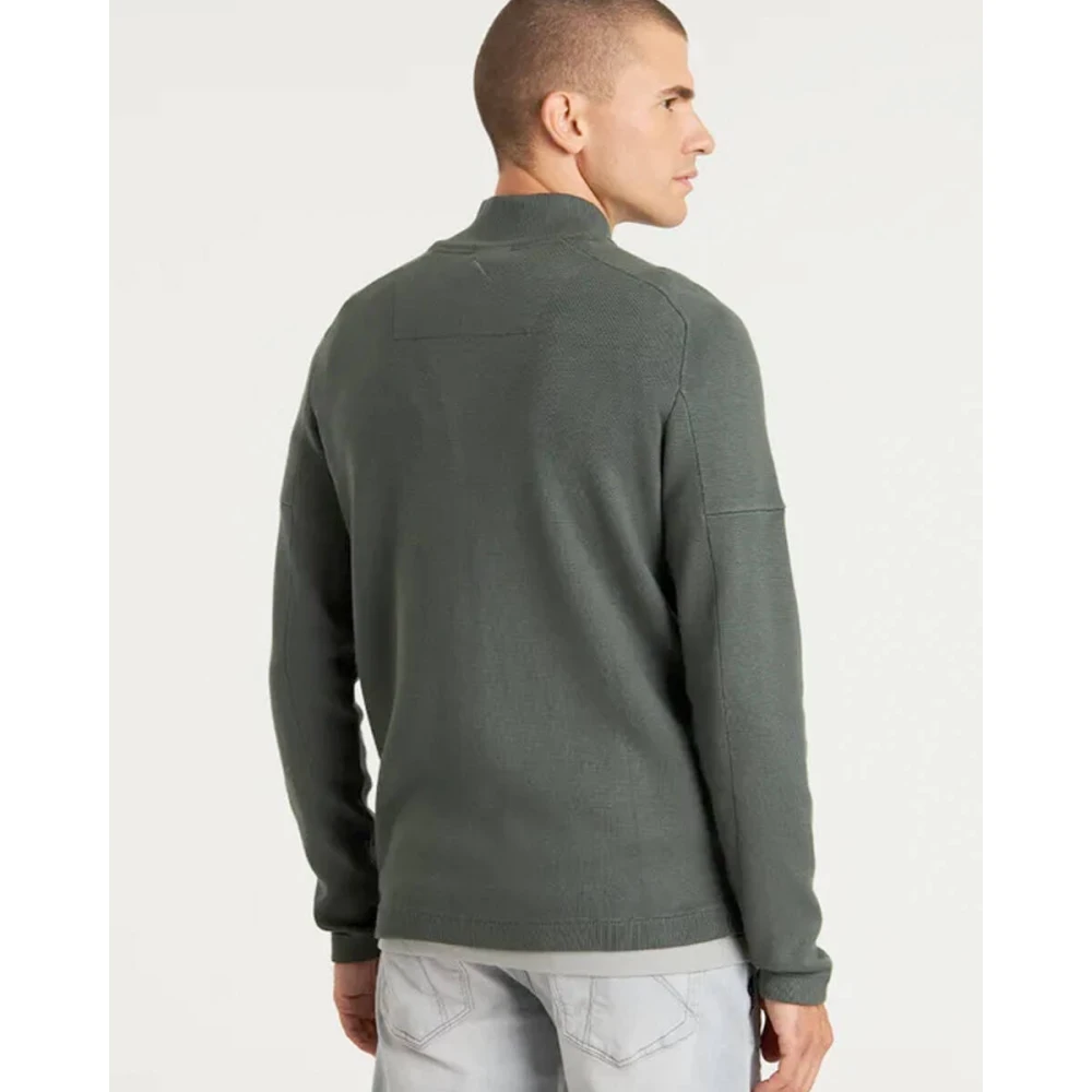 Chasin Half Zip Pullover Sweater Green Heren
