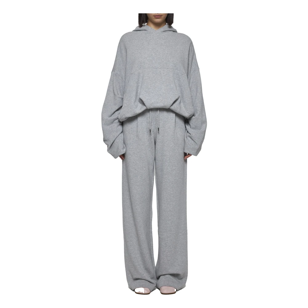Dries Van Noten Grijze Sweatpants Wijde Pijpen Gray Dames