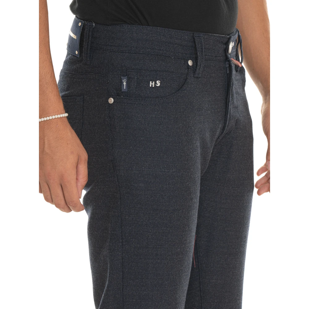 Tramarossa Aanpasbare 5-pocket wollen broek Blue Heren