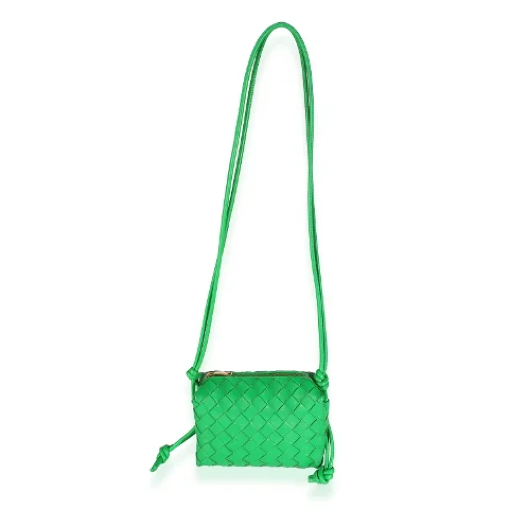 Bottega Veneta Vintage Pre-owned Leather crossbody-bags Green Dames