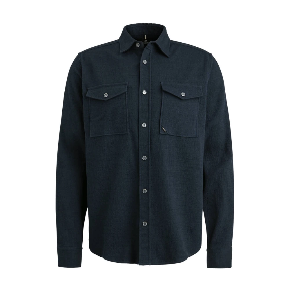 Vanguard Lange Mouw Super Structuur Shirt Blue Heren