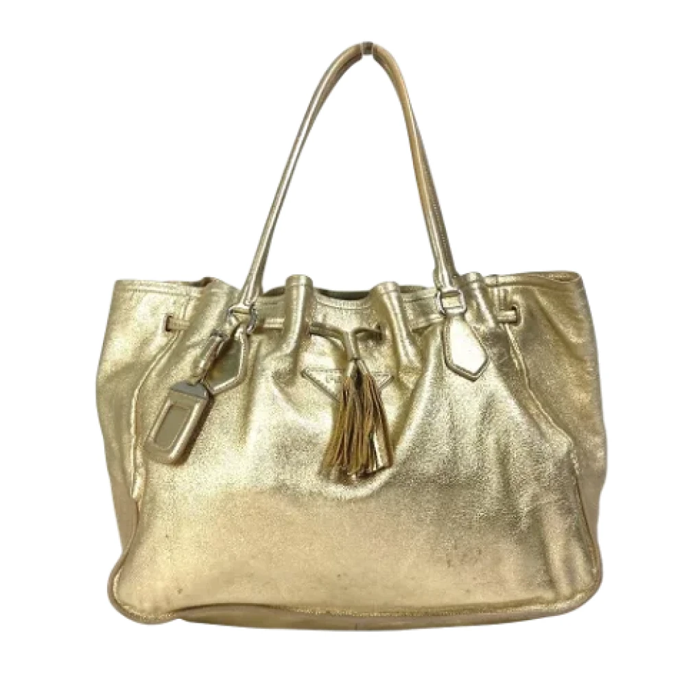 Prada Vintage Pre-owned Leather prada-bags Yellow Dames