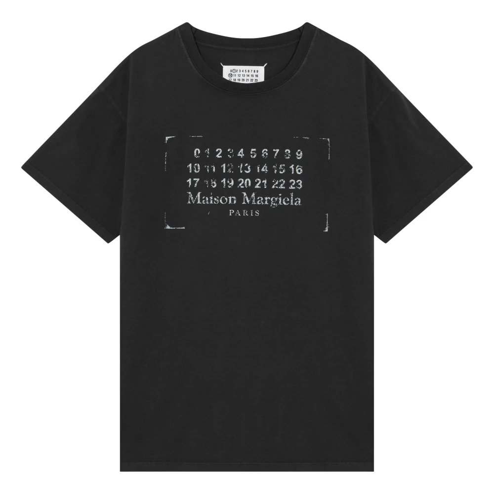 Maison Margiela Korte mouwen ronde hals T-shirt Black Dames