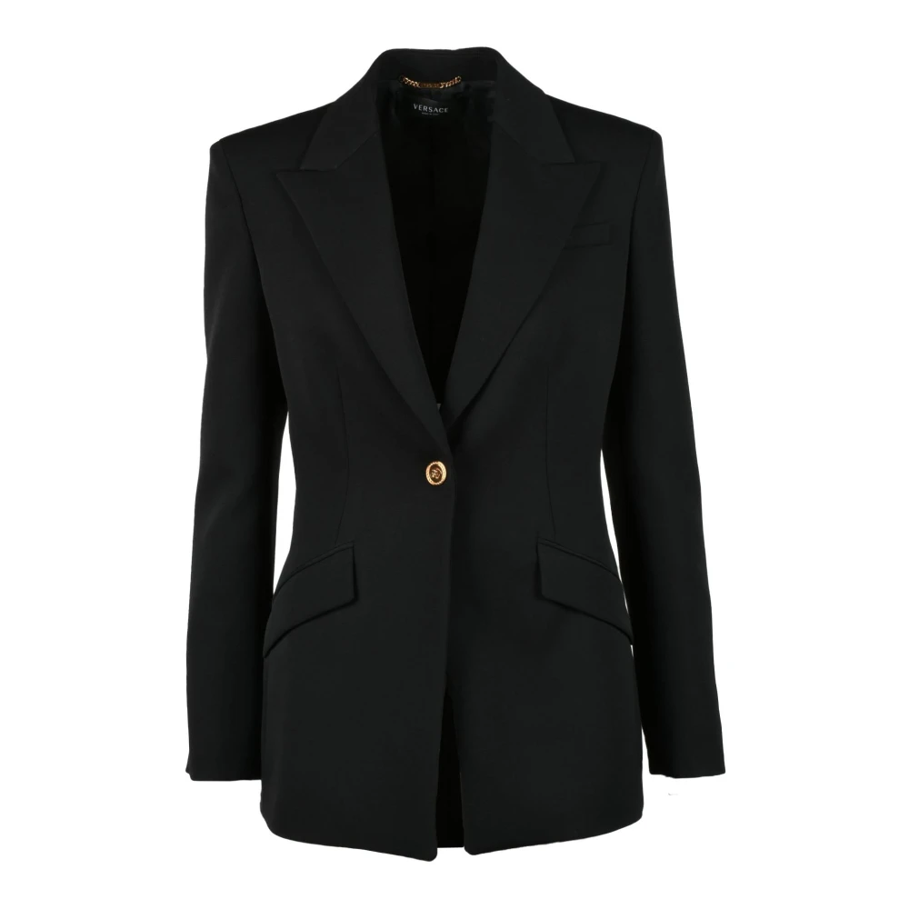 Versace Wollen Blazer Black Dames