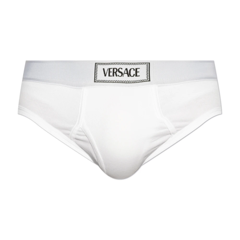 Versace Katoenen slips White Heren