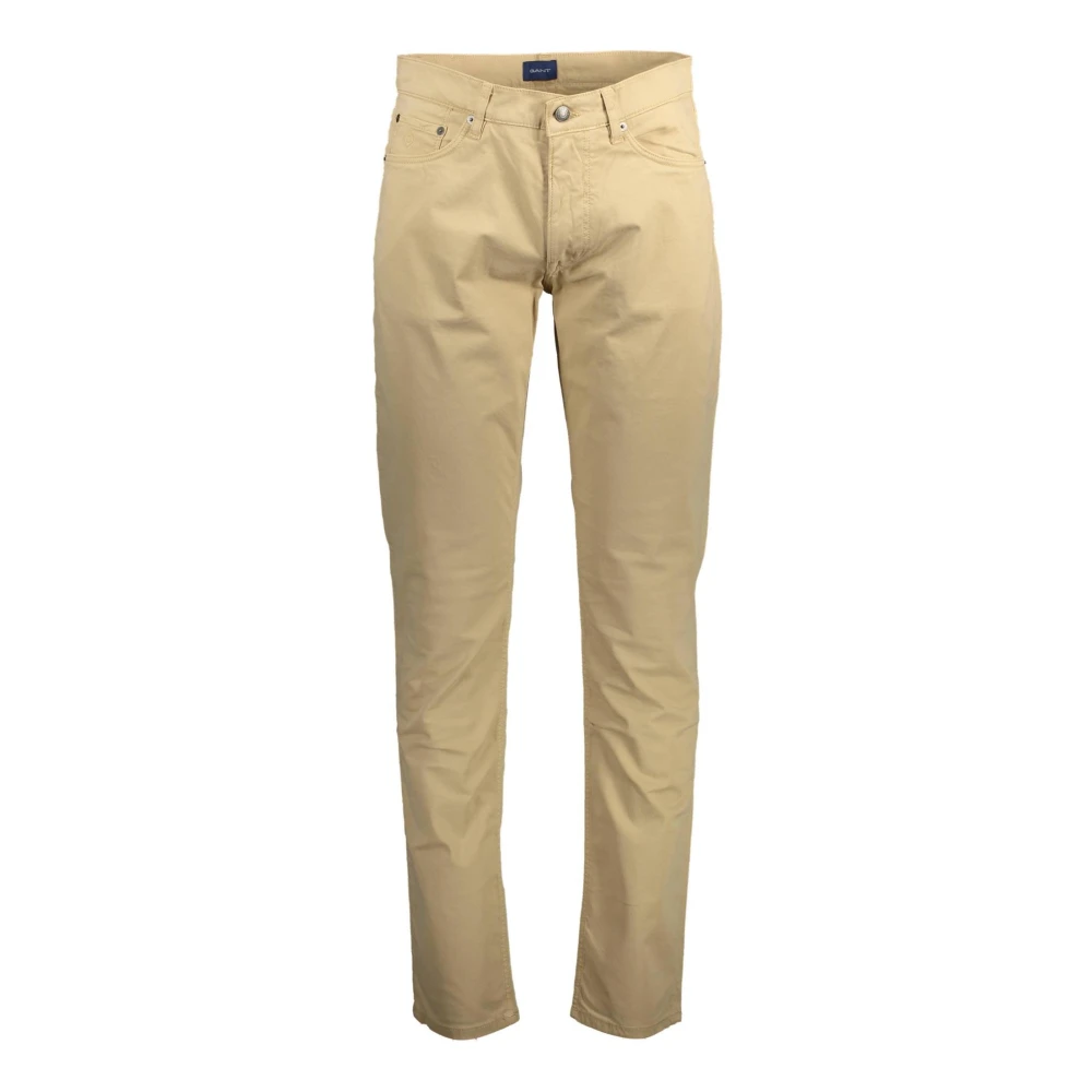 Gant Beige Katoenen Jeans Broek 5-Pocket Beige Heren