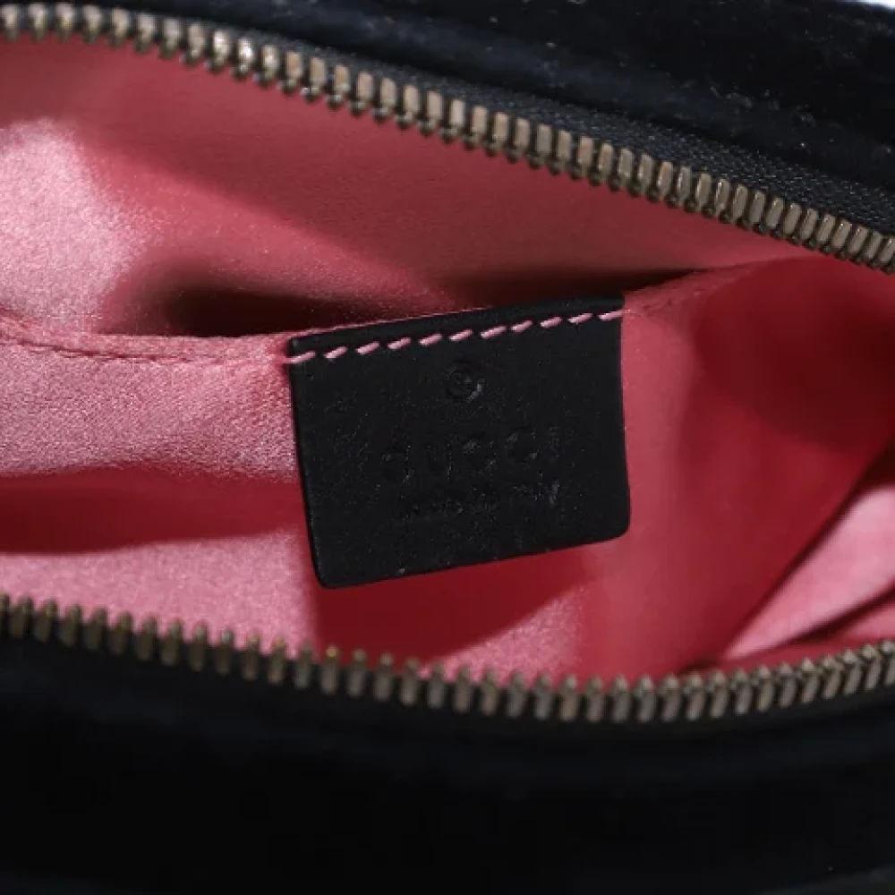 Gucci Vintage Pre-owned Velvet crossbody-bags Black Dames