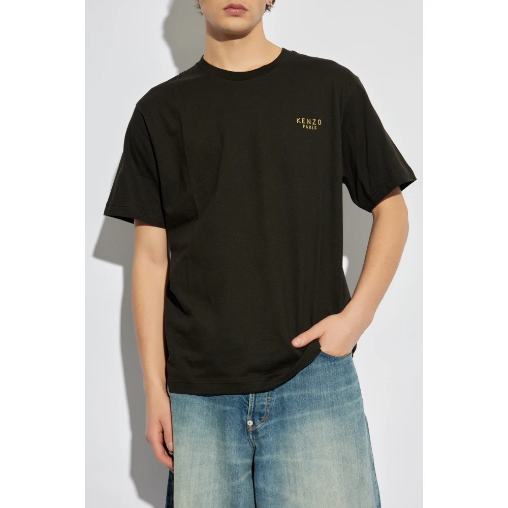 Kenzo T-shirt met geborduurd logo Black Heren