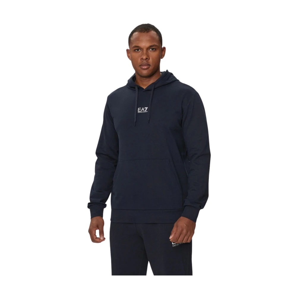Emporio Armani Ea7 Mannelijk Blauw Hoodies & Sweatvesten Heren, S, Hoodies
