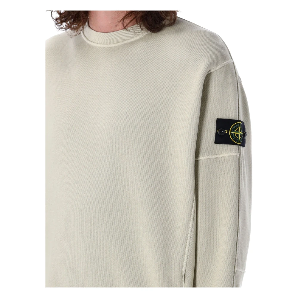 Stone Island Oversized Crewneck Sweatshirt Beige Heren