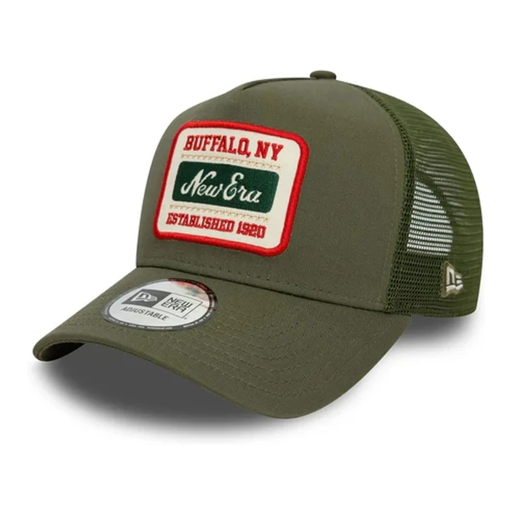 new era Vintage Groene Trucker Hoed Green Unisex