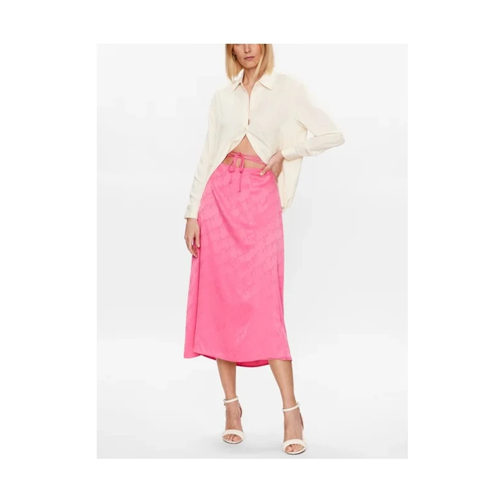 Hugo Boss Elegante Zwarte Rok voor Vrouwen Pink Dames