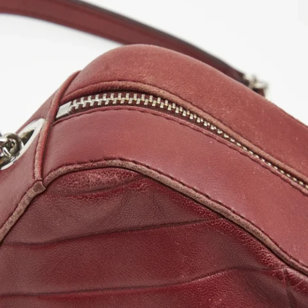 Carolina Herrera Pre-owned Leather crossbody-bags Red Dames