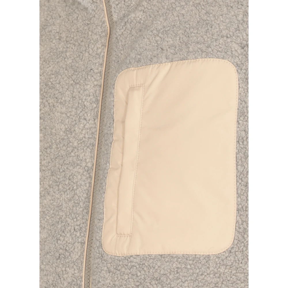 PESERICO Grijze Wol Mouwloze Hoge Hals Vest Gray Heren