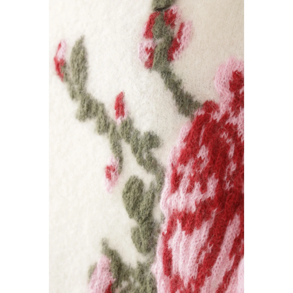 Blumarine Bloemen Jacquard Sweaters Beige Dames