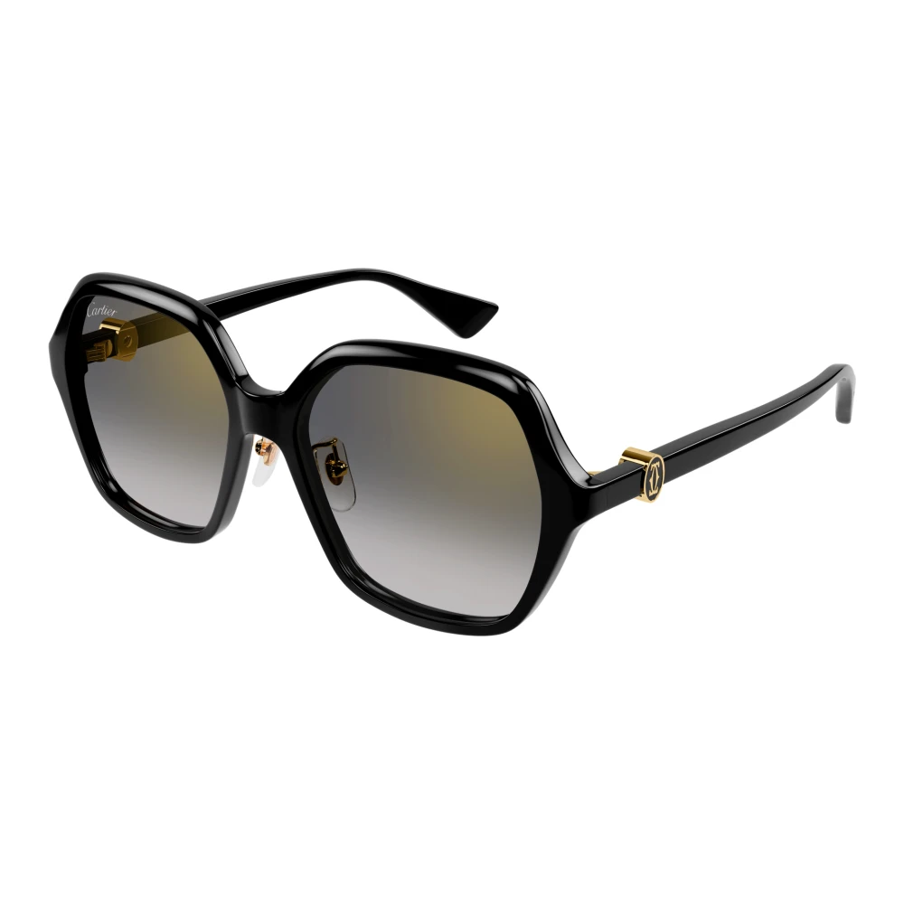 Cartier Women's Black Square-Frame Sunglasses - Sunglasses - 58 Mm - Accessories