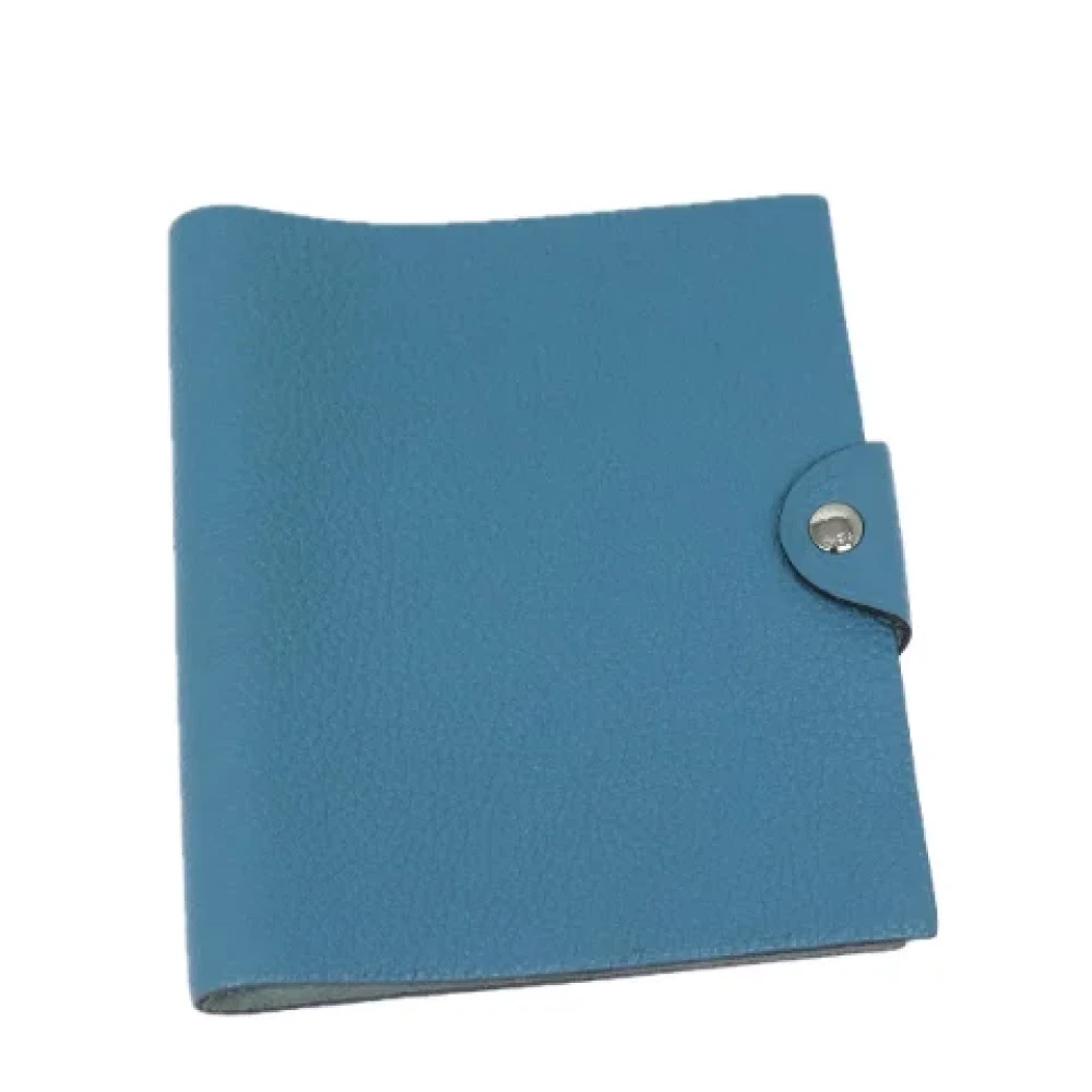 Hermès Vintage Pre-owned Leather home-office Blue Dames