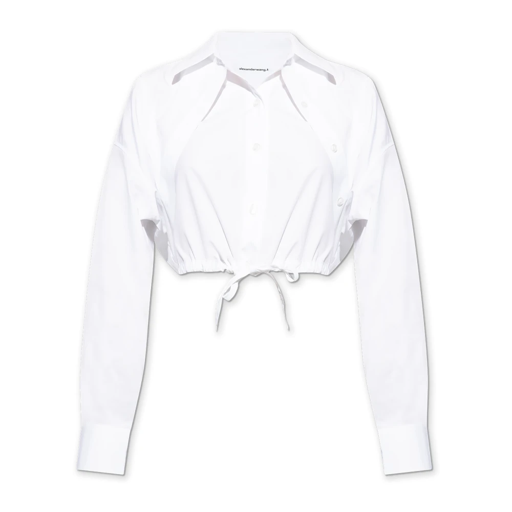 T by Alexander Wang Geknipt shirt White Dames