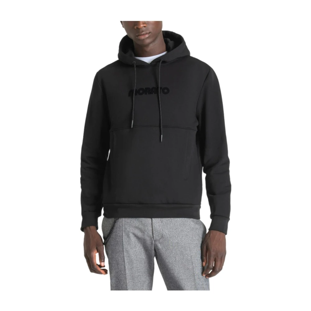 Antony Morato Zwarte hoodie met modern design Black Heren