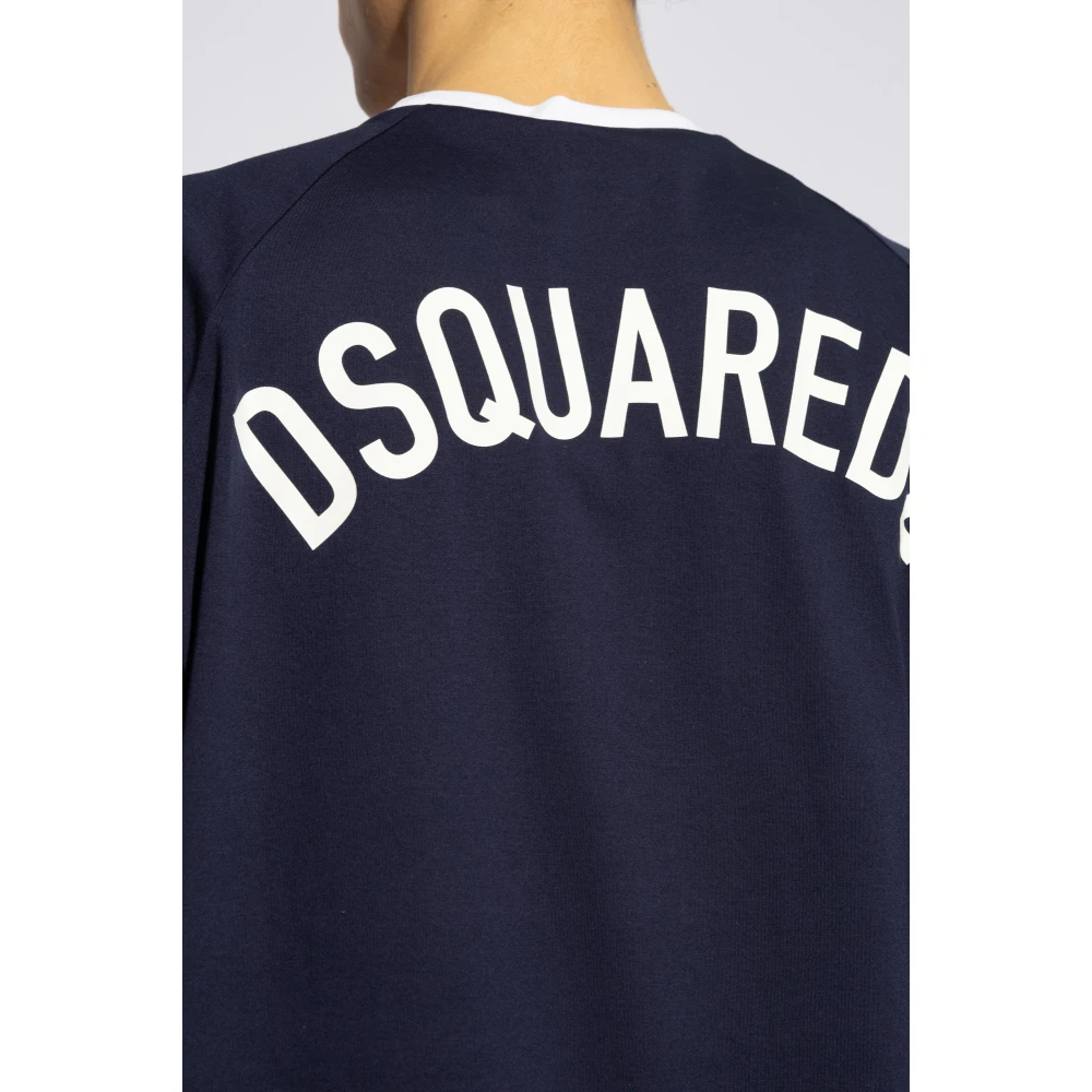Dsquared2 Oversized T-shirt Blue Heren