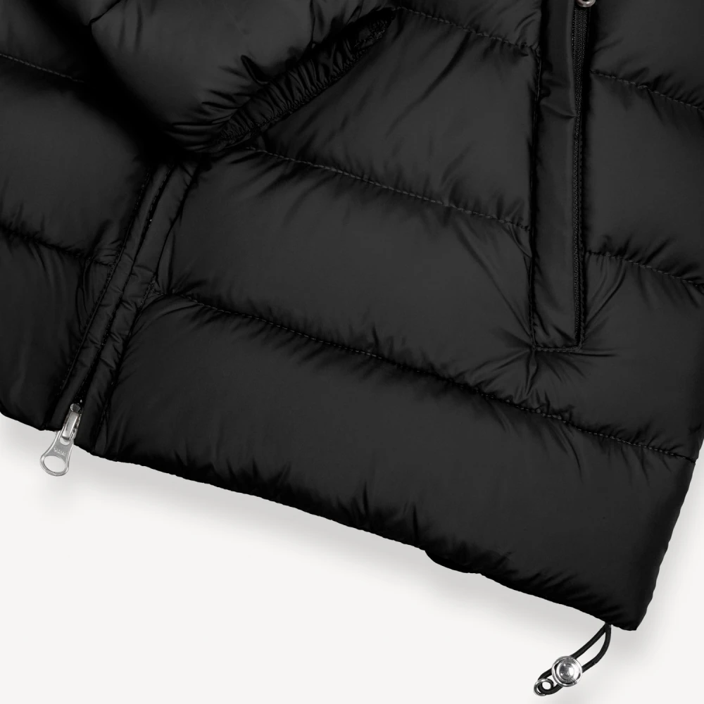 Colmar Zwarte Winterjas met Ritssluiting Black Dames