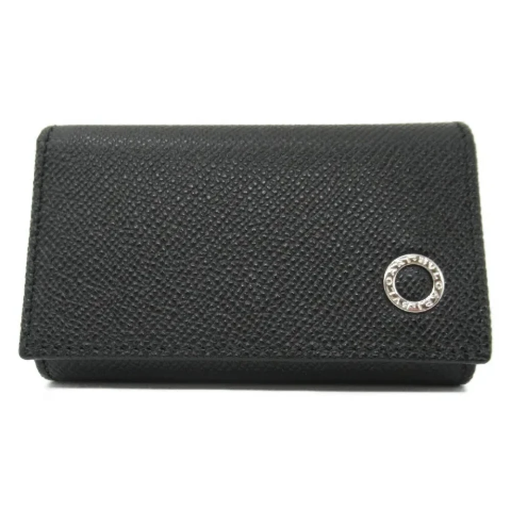 Bvlgari Vintage Pre-owned Leather key-holders Black Heren