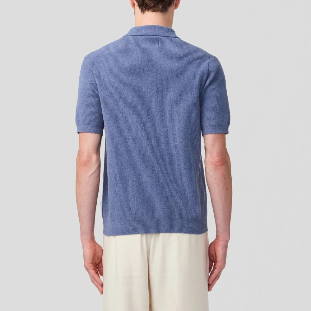 Nn07 Ritssluiting Polo Gebreid Beringzee Blue Heren