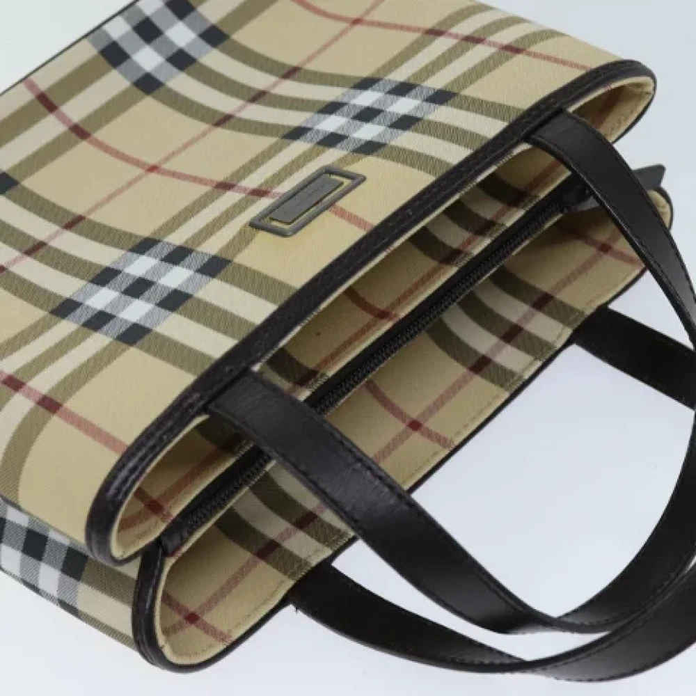 Burberry Vintage Pre-owned Coated canvas handbags Beige Dames