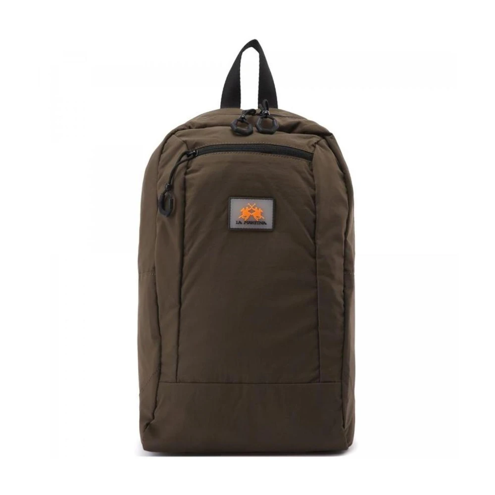 La Martina Men's Brown Backpacks, One Size, Polyester Durable Backpack