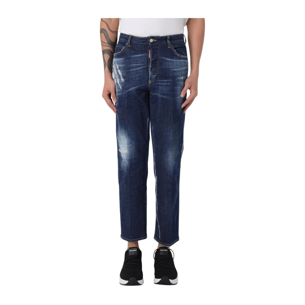 Dsquared2 Women's Blue Stylish Distressed Denim Jeans