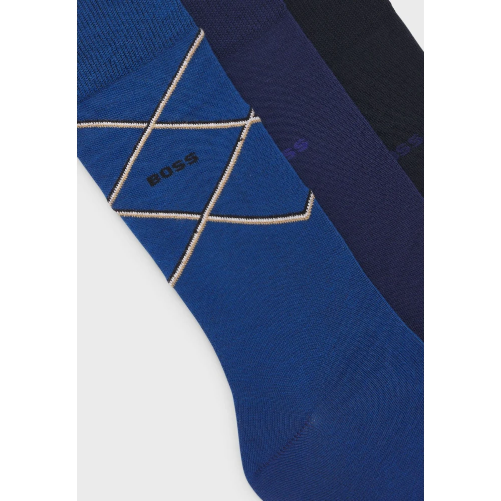 Hugo Boss Heren Sokken 3-Pack Cadeauset Blue Heren