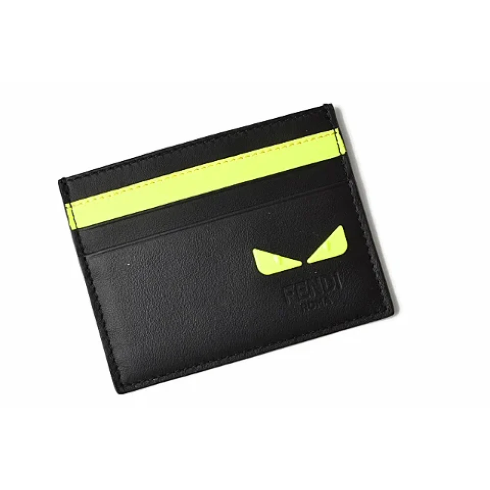 Fendi Vintage Pre-owned Leather wallets Black Dames