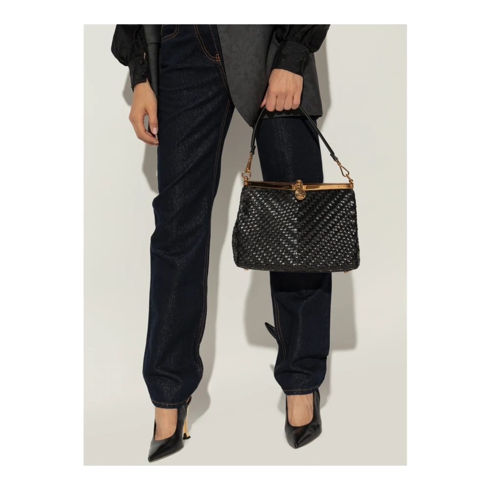 ETRO Schoudertas Vela Medium Black Dames