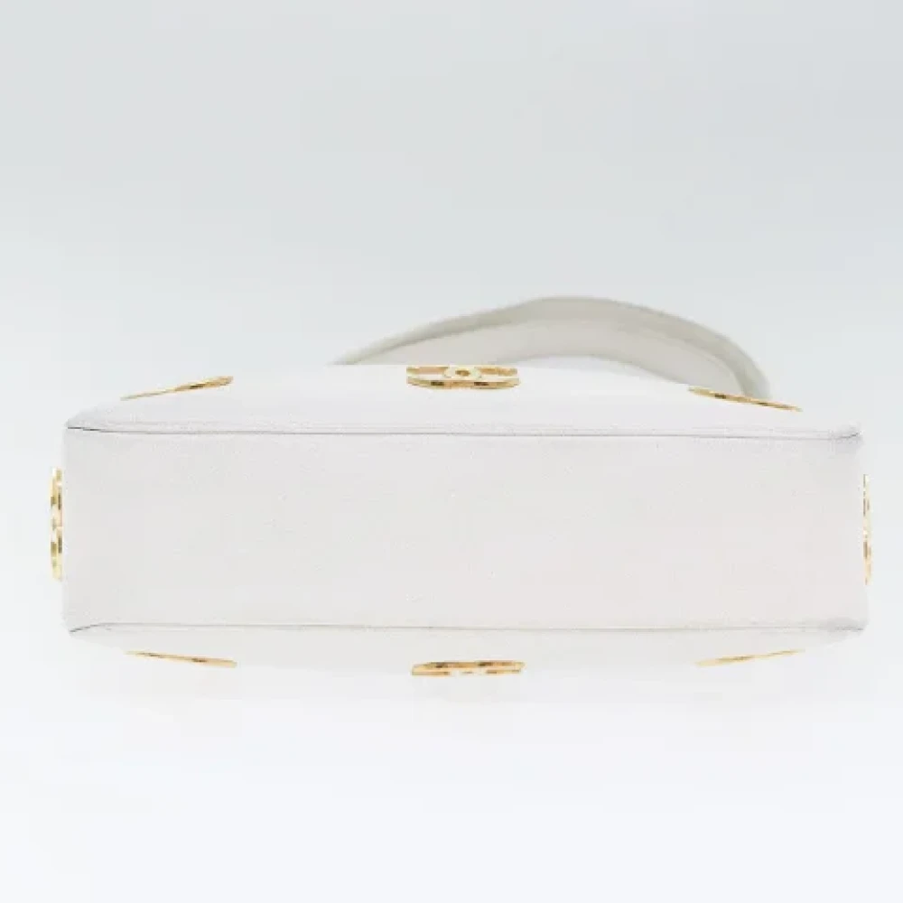 Chanel Vintage Pre-owned Leather shoulder-bags White Dames