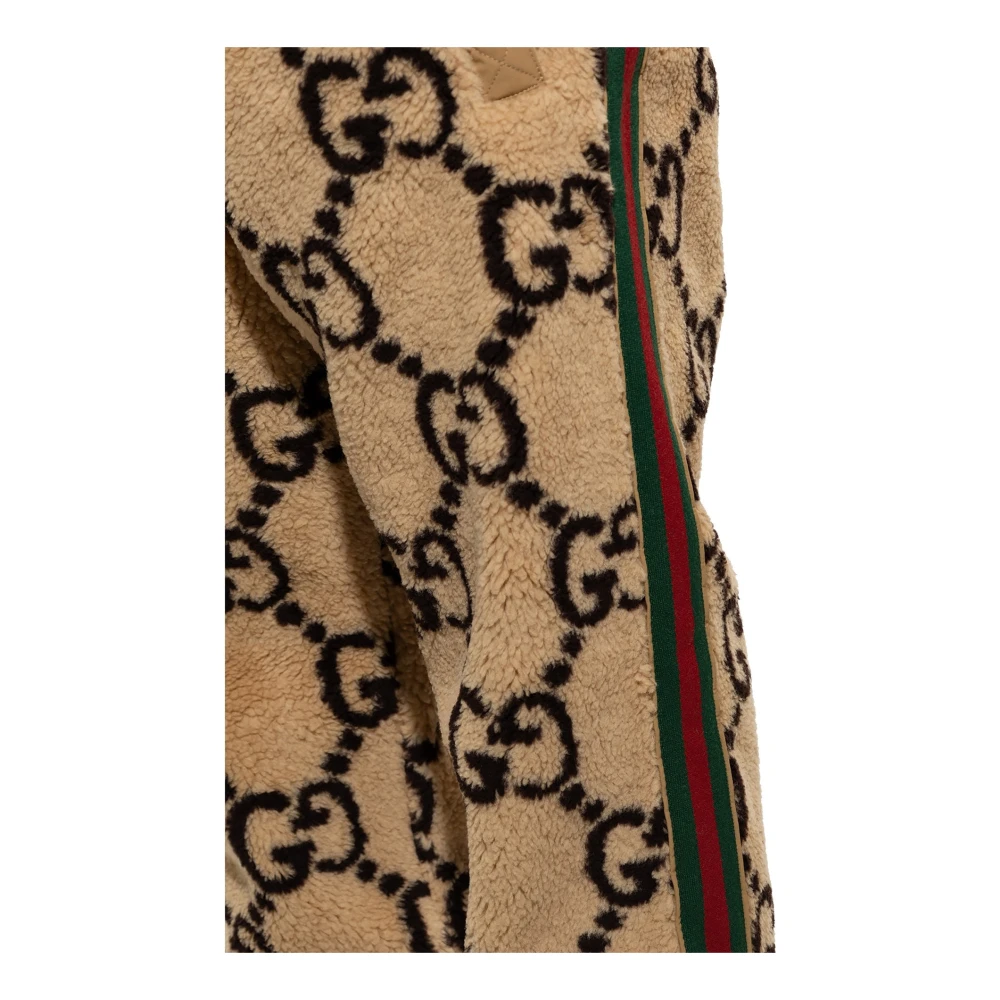 Gucci Wollen Sweatpants met Groene en Rode Webpanelen Multicolor Dames