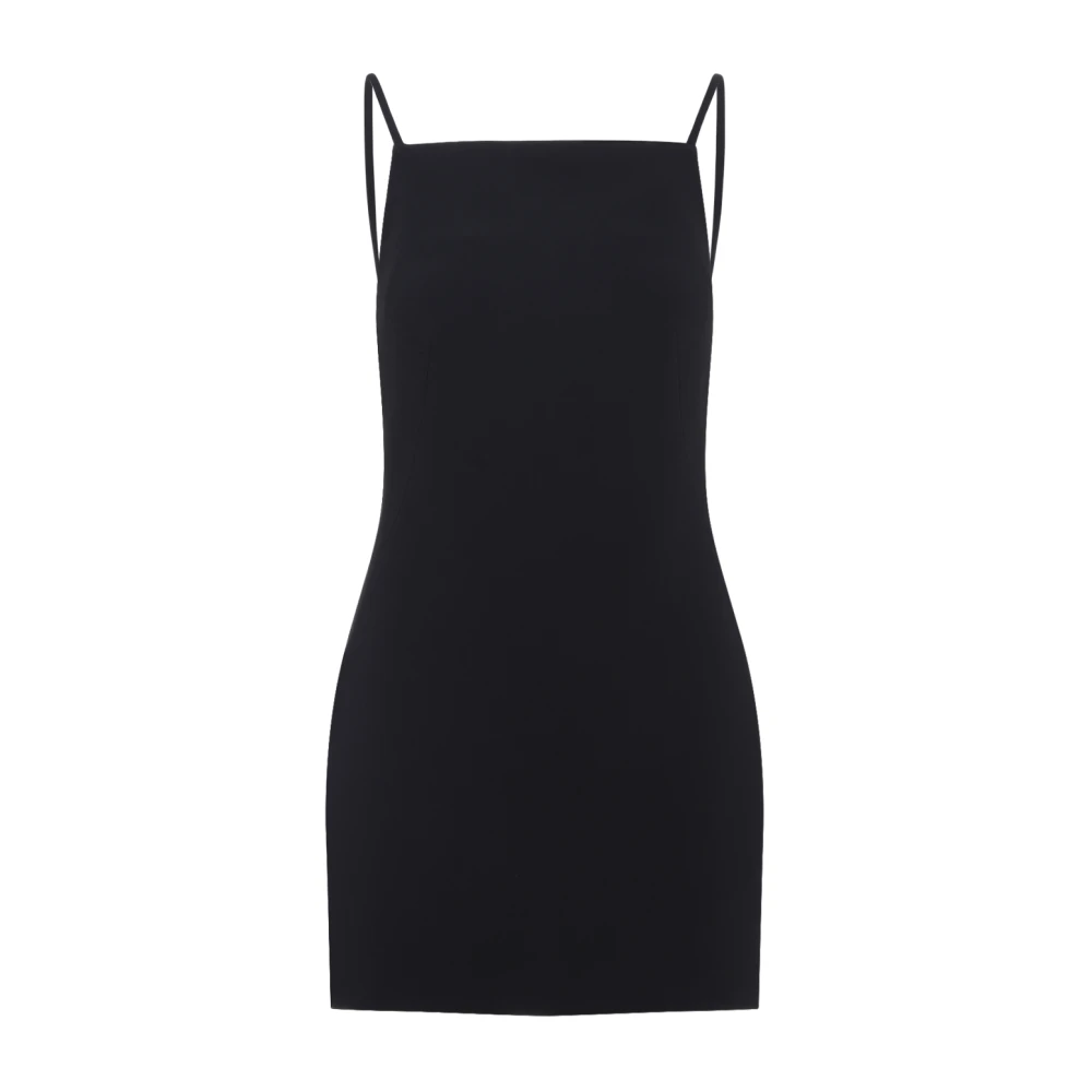 Givenchy Svart Sliced Mini Klänning I Crepe Cady