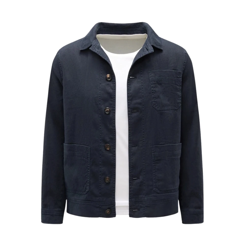 Circolo 1901 Mannelijk Blauw Jassen Heren, L, Katoen, Overshirt Werkjas
