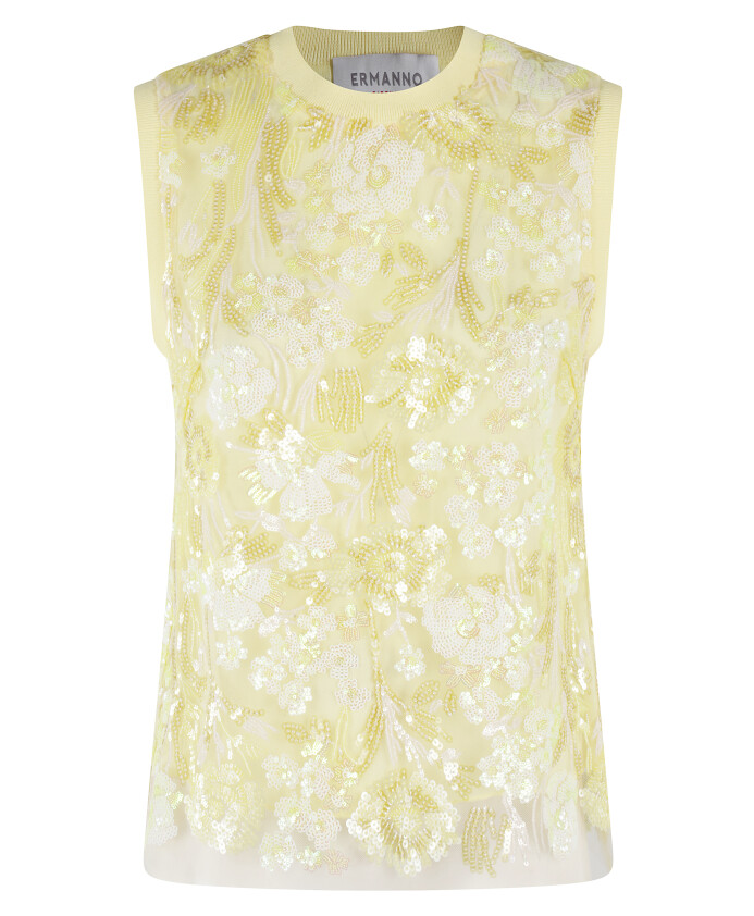 yellow-floral-sequin-tank-top