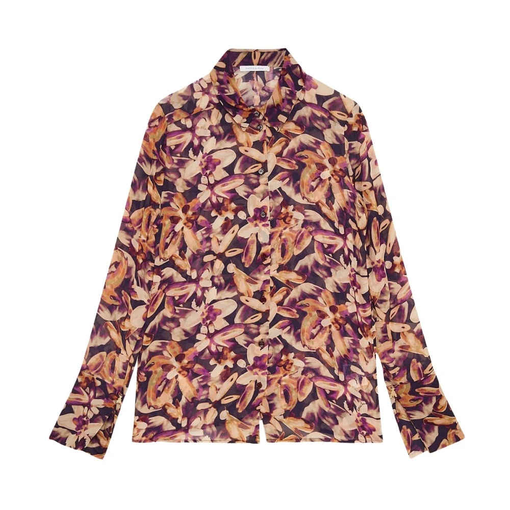 PATRIZIA PEPE Bloemen Georgette Shirt Stijl 8C0732A9D3 Multicolor Dames