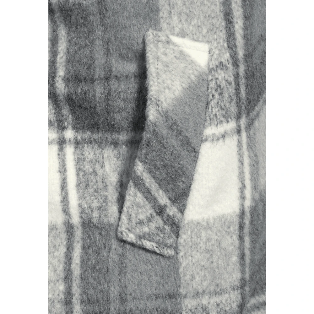 cecil Lang overshirt met capuchon en zakken Gray Dames