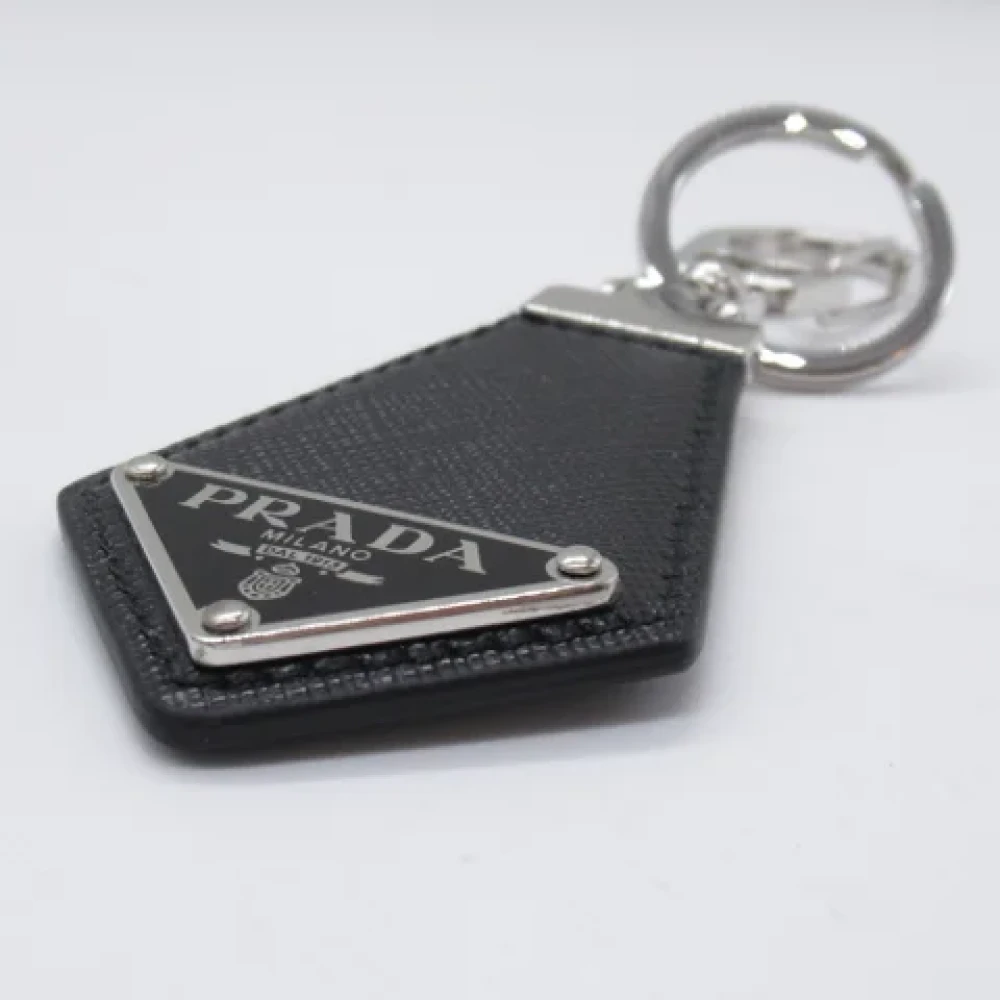 Prada Vintage Pre-owned Leather key-holders Black Dames