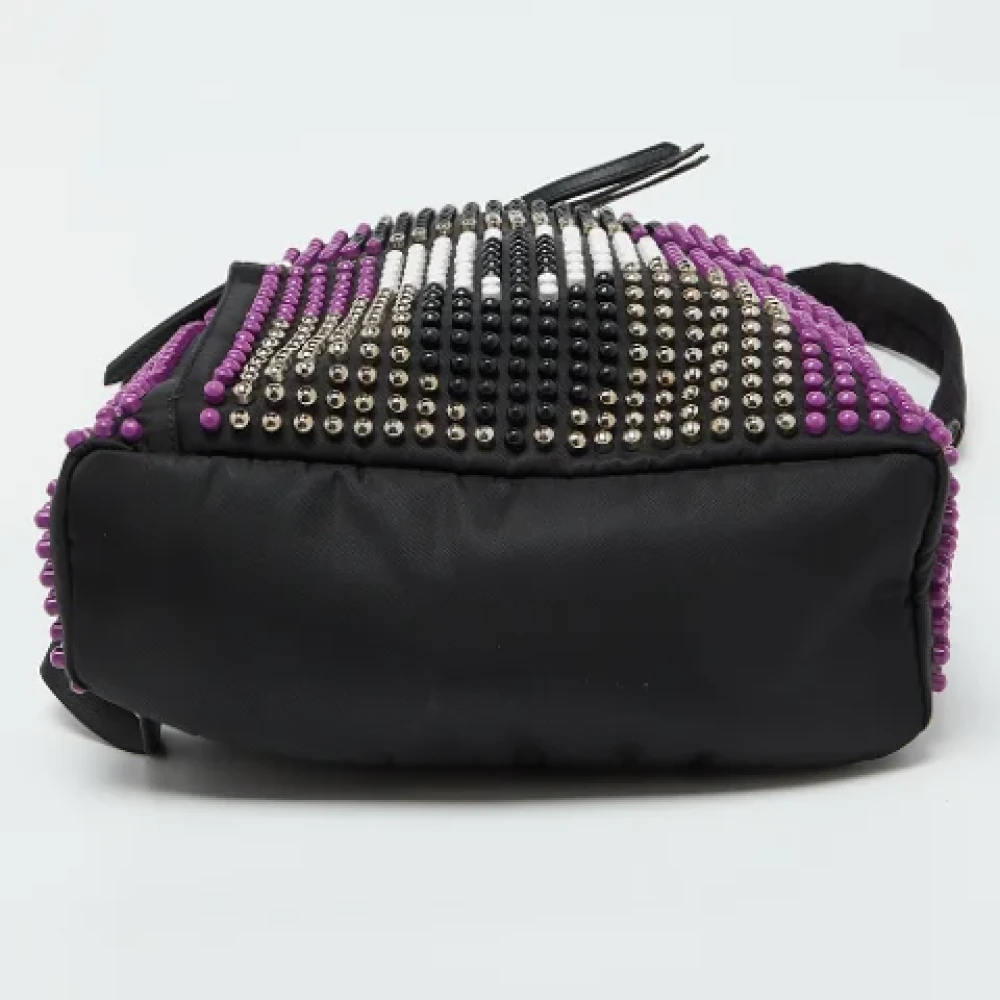 Fendi Vintage Pre-owned Nylon backpacks Black Dames