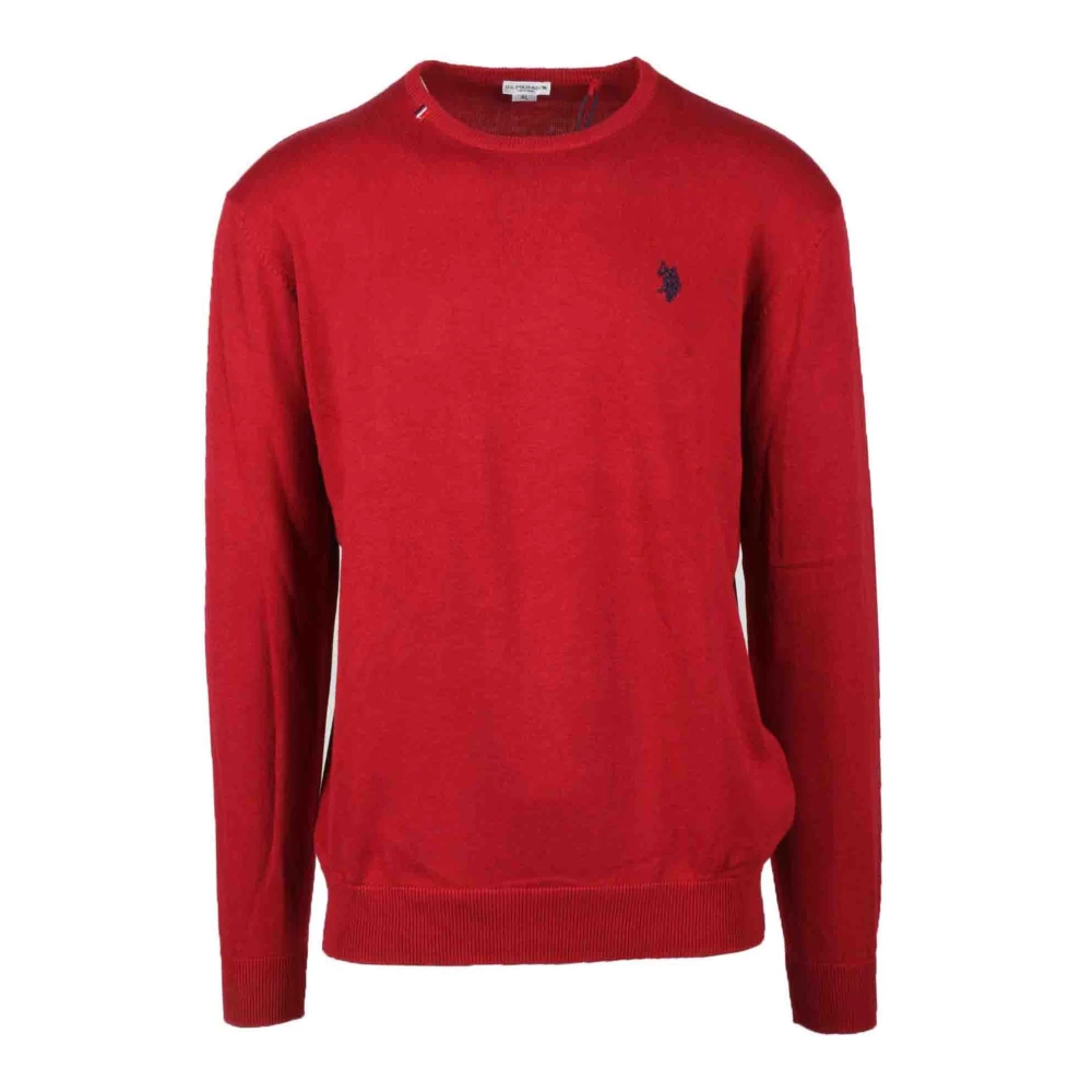 U.s. Polo Assn. Katoenen Gebreide Trui Red Heren