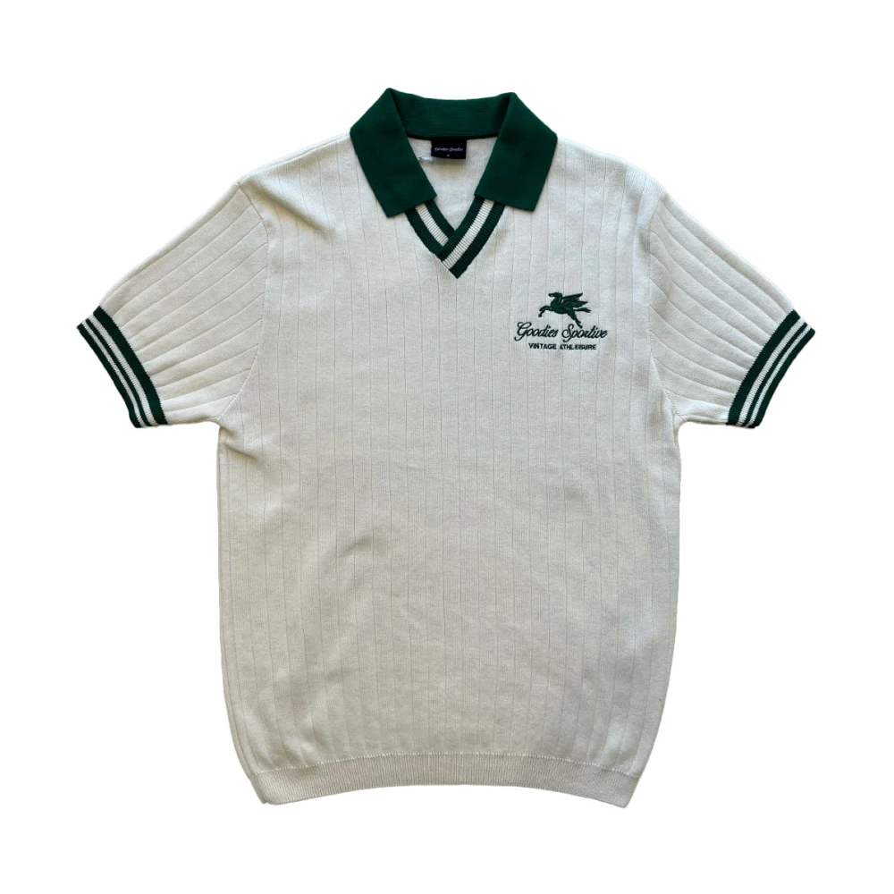 Goodies Sportive Vintage Tennis Polo Shirt White Heren
