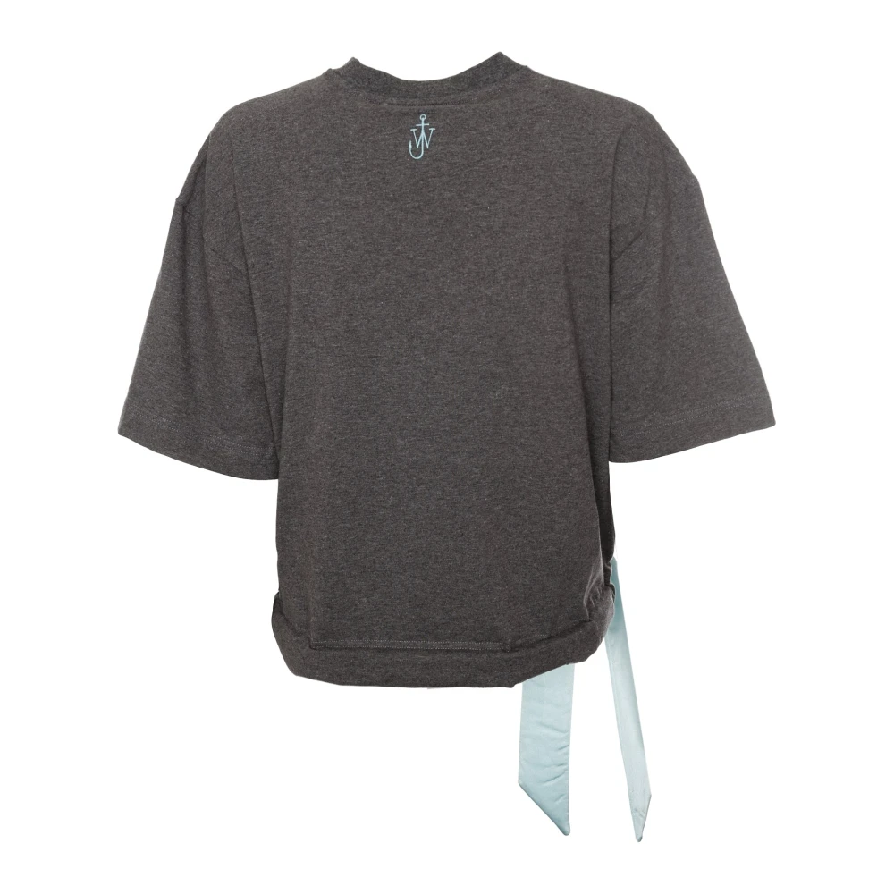 JW Anderson Satin Tie T-Shirt Gray Dames