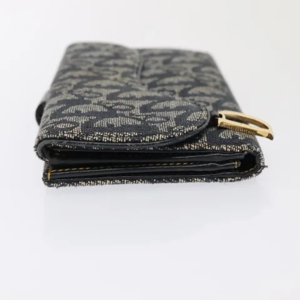 Dior Vintage Pre-owned Canvas wallets Blue Dames