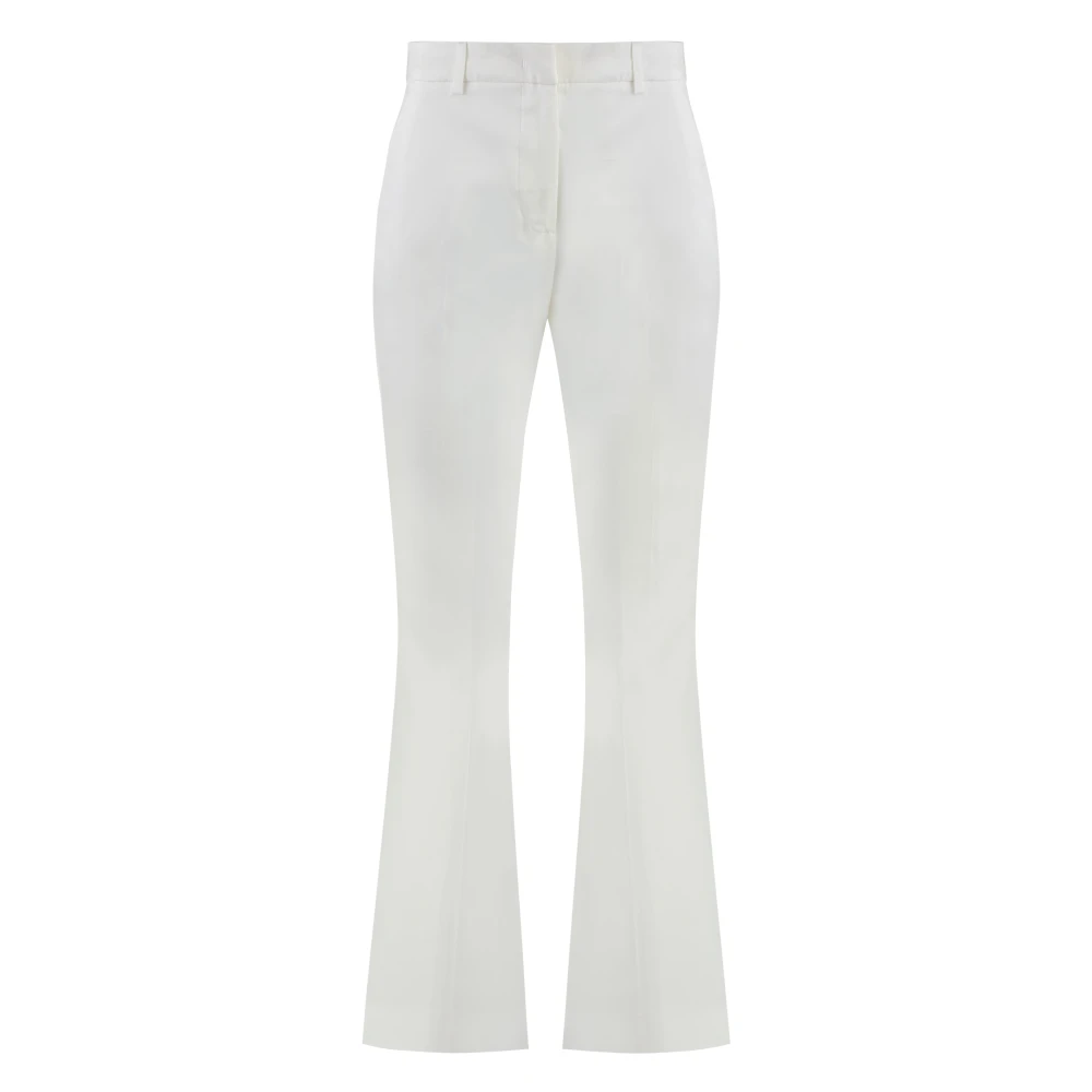 PT Torino Katoenen Stretchbroek met Zakken White Dames