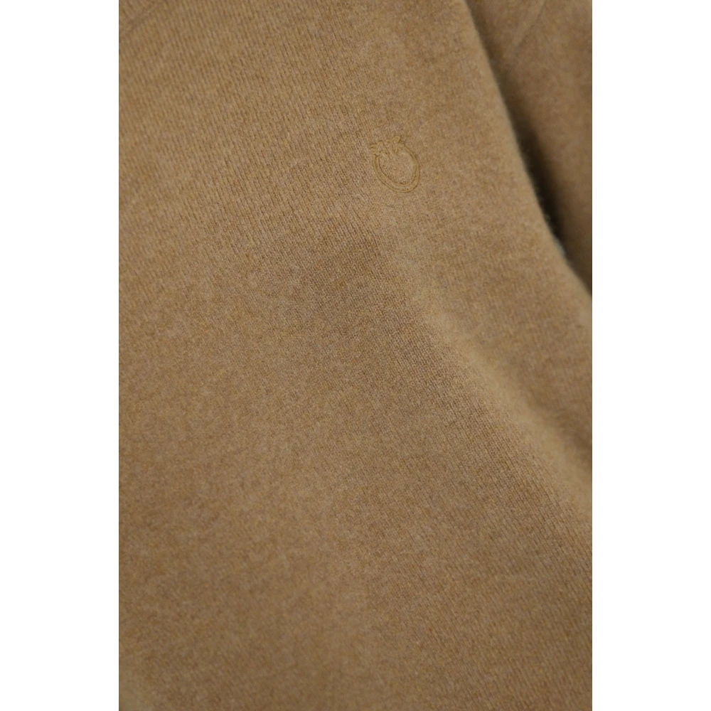 pinko Kasjmier Kameel Trui Boothals Lange Mouw Brown Dames