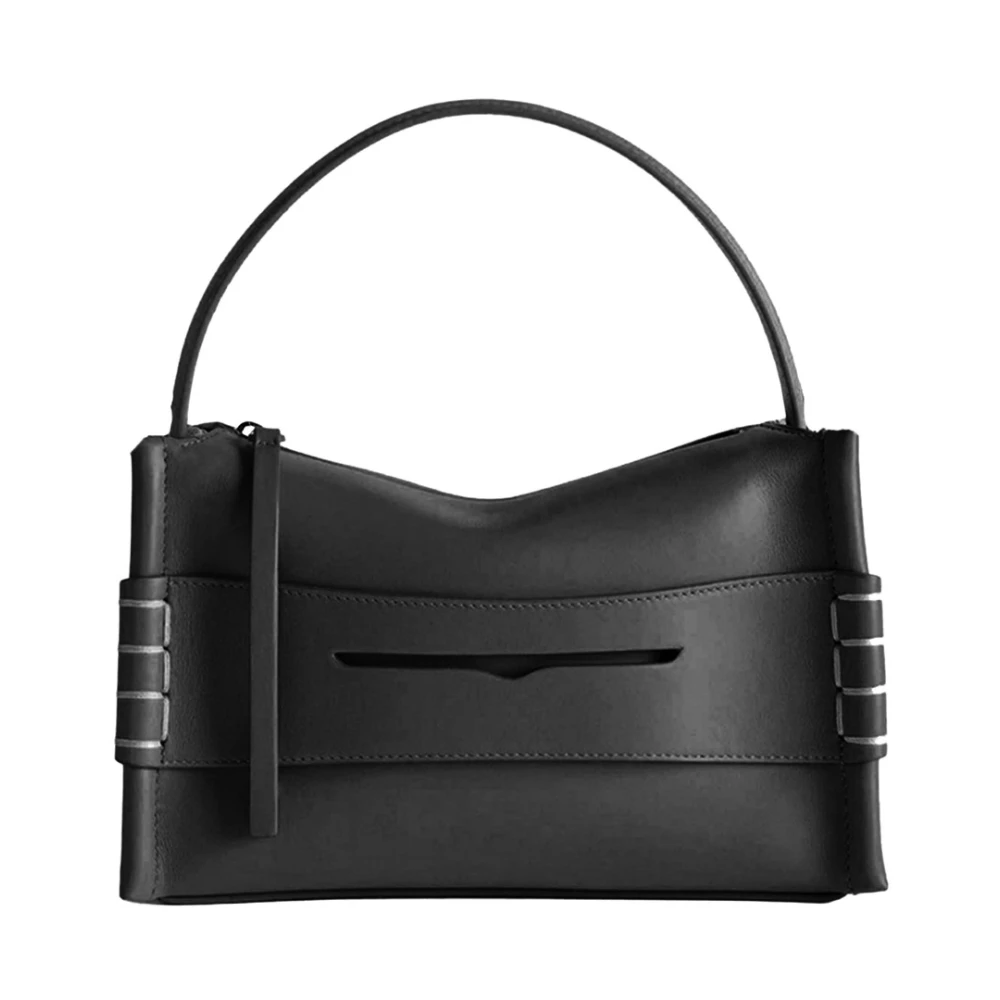 Jw Anderson Women's Black Handbags, One Size, Leather Loafer Bag With Logo