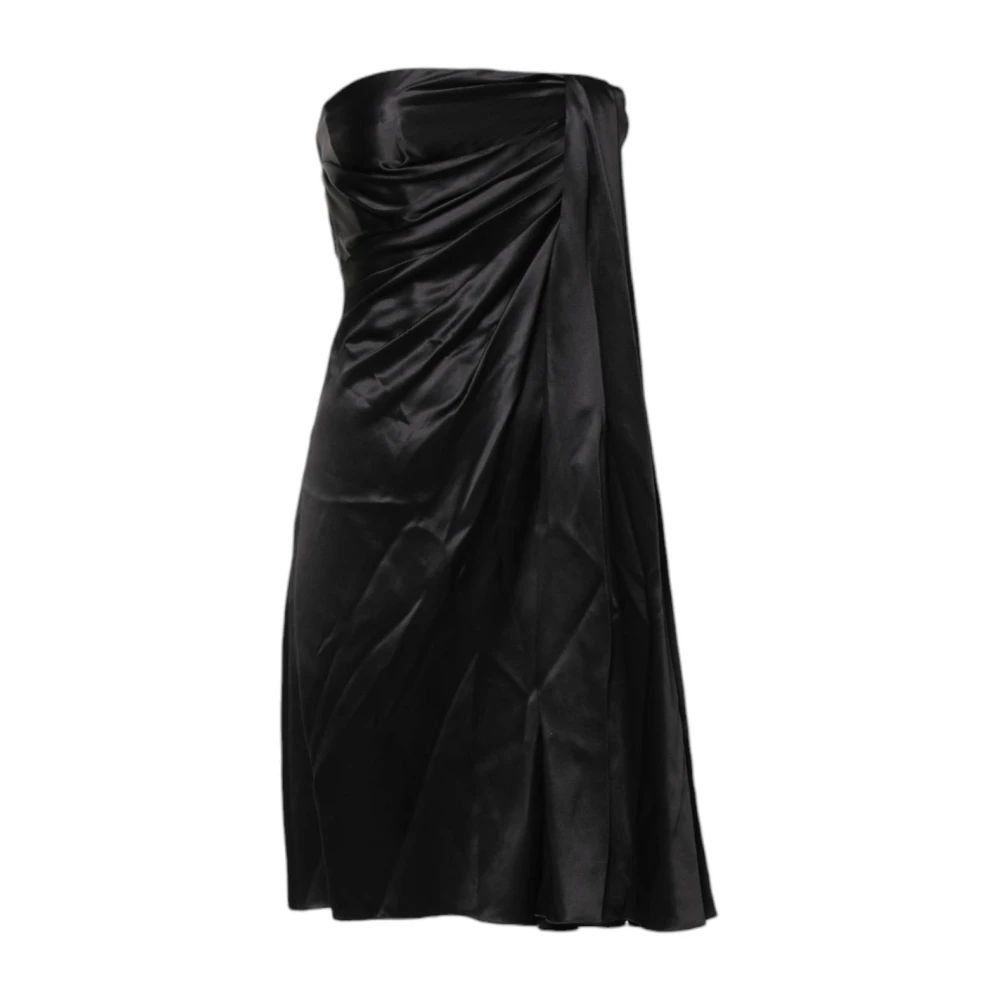 Dolce & Gabbana Women's Black Silk A-Line Cocktail Dress
